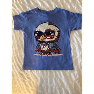 3T Blue Eagle Patriotic‎ USA 4th Of July Bella Canvas Tshirt